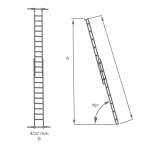 ALUMINIUM DOUBLE SECTION STRAIGHT LADDER DUBAI