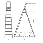 ALUMINIUM HEAVY DUTY PLATFORM LADDER 1
