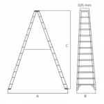ALUMINIUM HEAVY DUTY TWO WAY LADDER UAE DXB