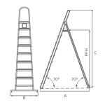 ALUMINIUM ROLLING WAREHOUSE LADDER AE