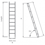 ALUMINIUM STRAIGHT LADDER DXB