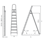 FIBERGLASS PLATFORM LADDER UAE