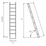 FIBERGLASS STRAIGHT LADDER DXB