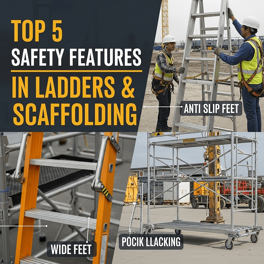 5 Safety Features to Look for in Industrial Ladders and Scaffolding